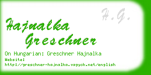hajnalka greschner business card
